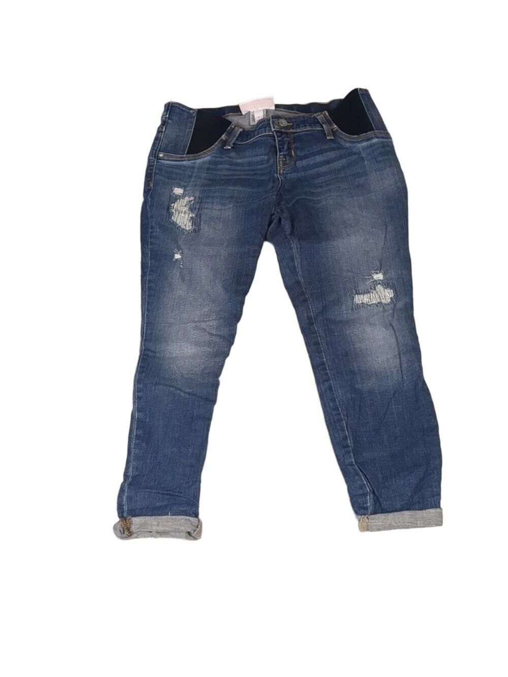 ISABEL maternity by Ingrid & Isabel jeggings cuffed distressed size 6